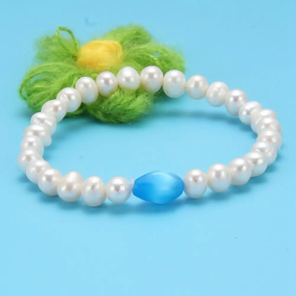 Женский браслет с натуральным пресноводным жемчугом | Украшения и аксессуары