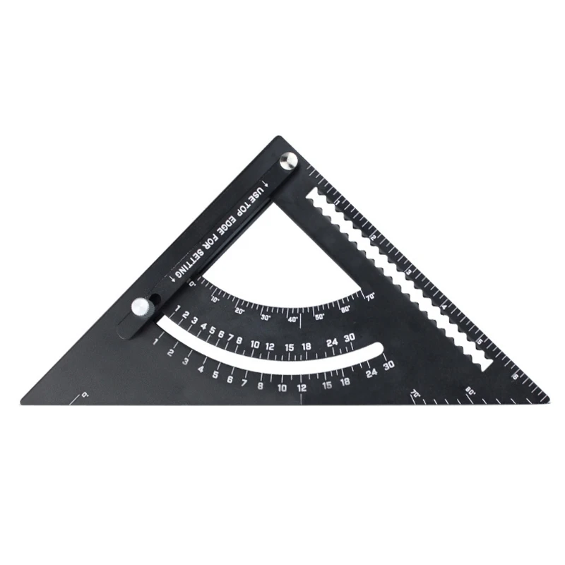 

Aluminium Alloy Thicken Triangular Measuring Ruler Woodworking Square Angle Tool X7XD