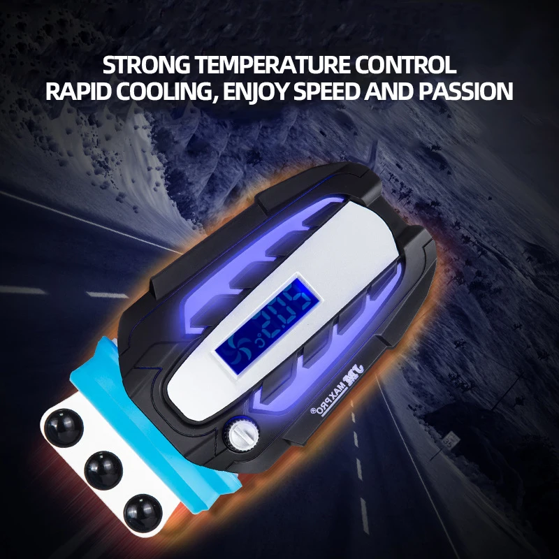 USB Portable Laptop Fan Cooler Notebook Radiator LCD Display Rapid Cooling Adjustable Speed Auto-Temp Detection Vacuum