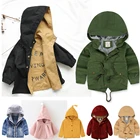Детская куртка для мальчиков и девочек; Сезон осень-зима; Парка для малышей; Пальто с капюшоном; Верхняя одежда; Детская повседневная одежда; Куртки для маленьких мальчиков