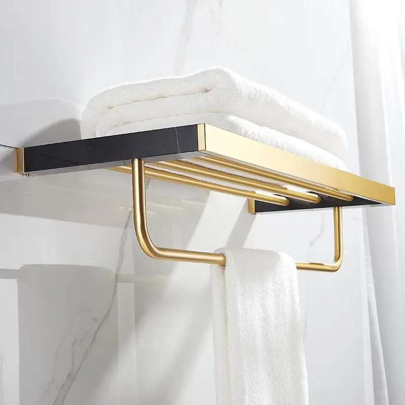 Набор аксессуаров для ванной комнаты Золотая полка из матового материала