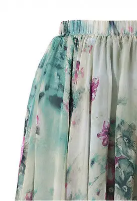 

Nice BOHO Hippy Women Summer Floral Long Maxi Skirt Beach Sundress Party Casual