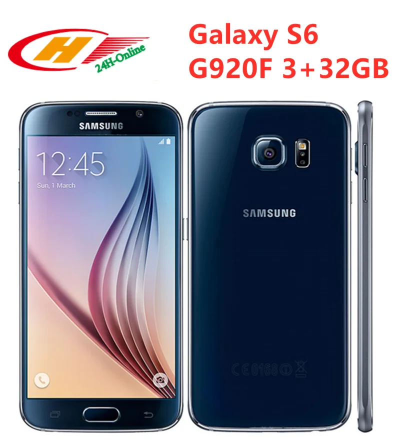Телефон samsung Galaxy S6 G920F Восьмиядерный LTE 5,1 дюймов 3 ГБ ОЗУ 32 Гб ПЗУ Поддержка NFC мобильного телефона Быстрая зарядка