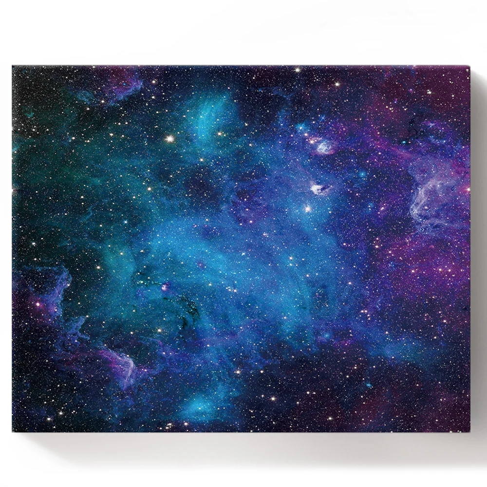 DIY живопись по номерам картины звездное небо космическая Вселенная Холст Картина