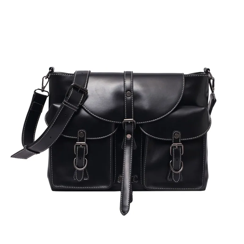 

Vintage Multiple Pockets Bag PU Leather Crossbody Bags for Women 2022 Trend Women's Branded Trending Side Bag Shoulder Handbag
