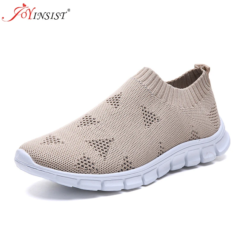 Women Shoes Knitting Sock Sneakers Women Spring Summer Slip On Flat Shoes Women Plus Size Loafers Flats Walking krasovki Famela