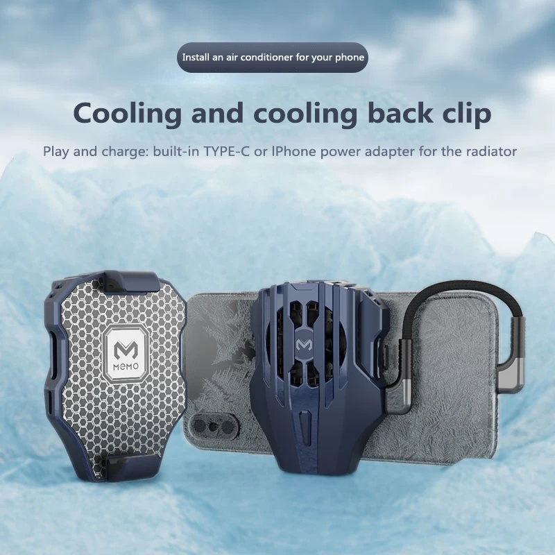 Mobile Phone Cooler Semiconductor Radiator System Cooling Fan Gamepad Holder Mute Coolers For Ios/typec For Iphone Xiaomi Huawei