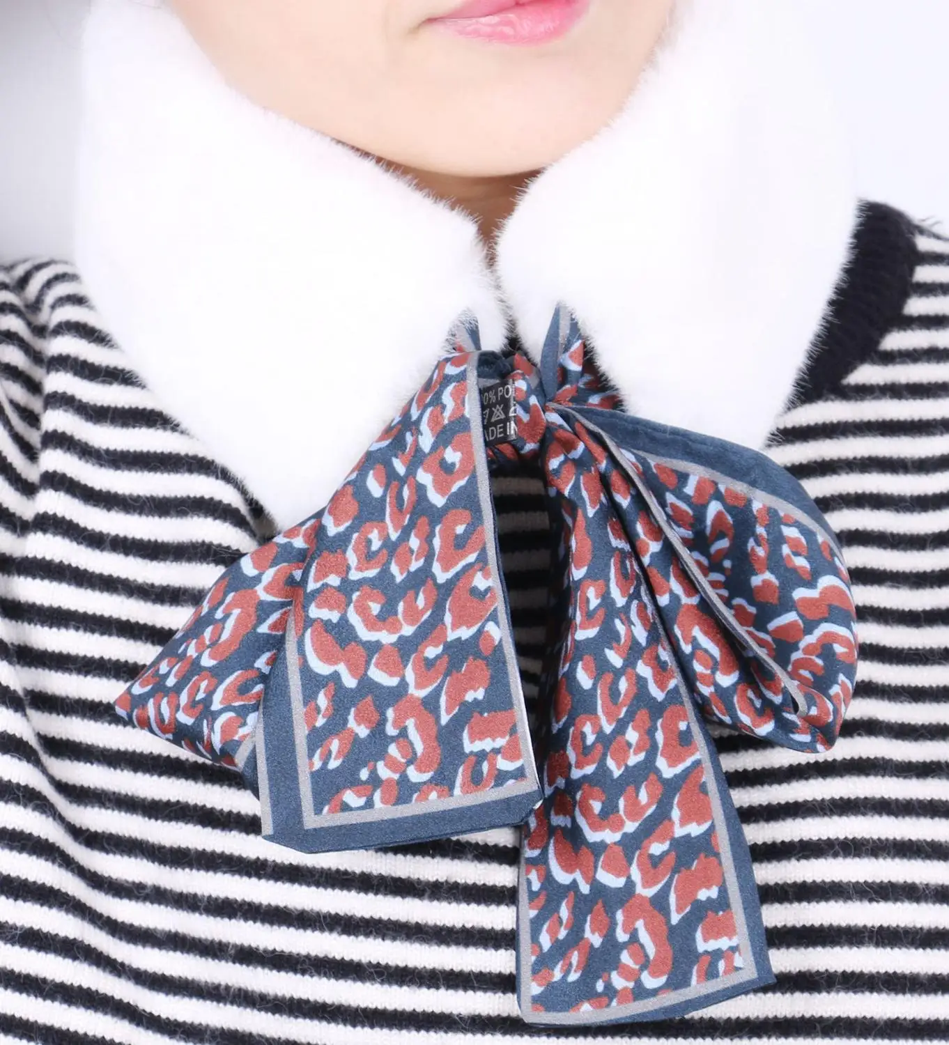 

Winter women ring Scarf Girls Scarves Imitation Rabbit Fur Collar Scarf Bow Comfortable Neck Warmers
