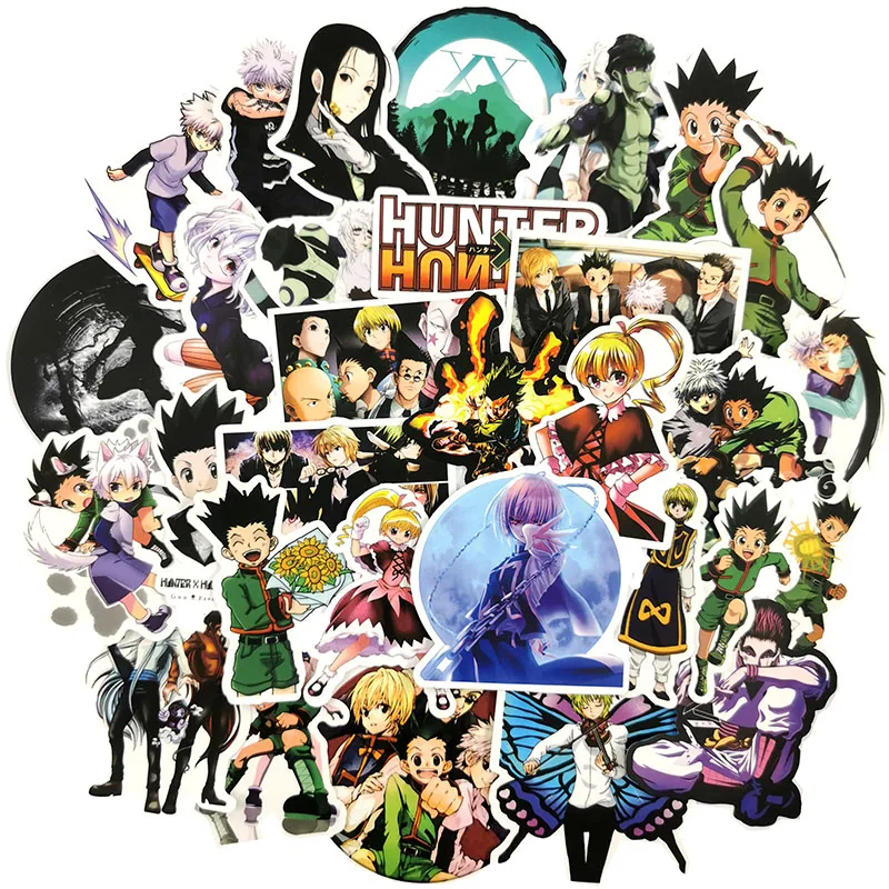 50/100 шт./лот HUNTER X Аниме наклейки водонепроницаемые ПВХ для автомобиля ноутбука
