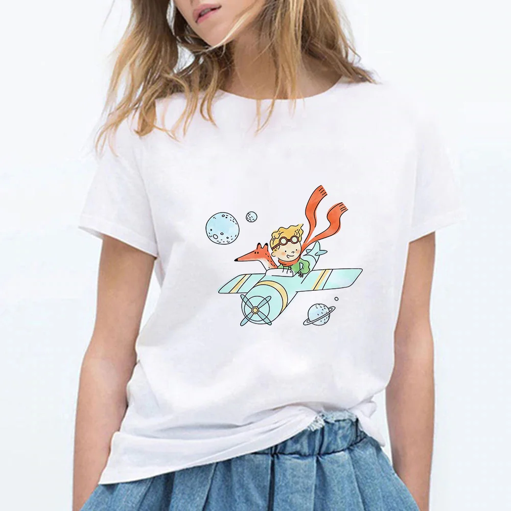 

Little Prince Art Printing Female T-shirt Streetwear Beautiful Retro Pretty Vestidos Cute Pop Harajuku Hip Hop Hipster T shirt