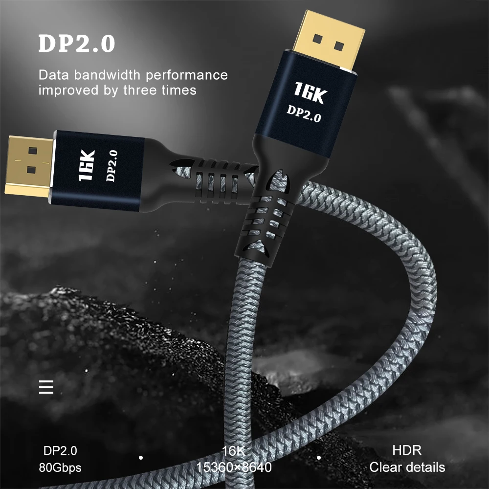 Новый дисплей Порты и разъёмы 2 0 кабель 16 10K HDR 16K @ 60 Гц 4K 165 80 Гбит адаптер портов