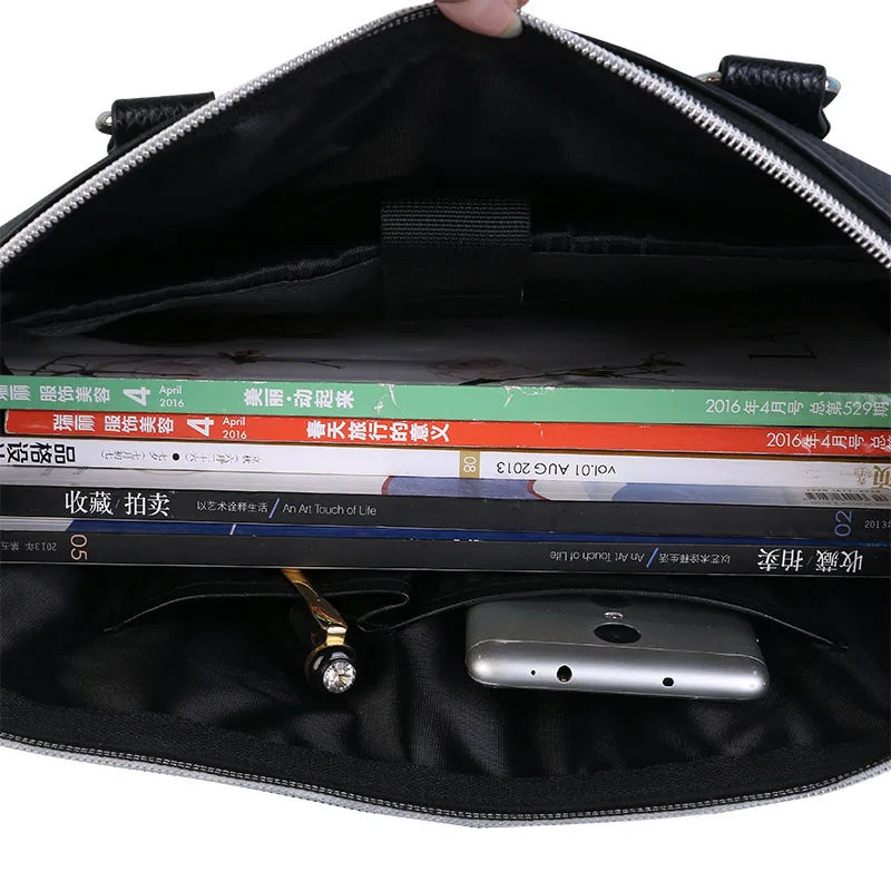 Черный мужской холщовый портативный портфель на молнии для деловых встреч, офиса, водонепроницаемые сумки большой емкости, сумка для компьютера