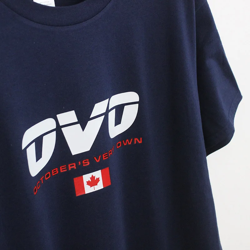 

Drake OVO Canadian flag spring and summer short-sleeved T-shirts rapper printed hip-hop shirts for men and women