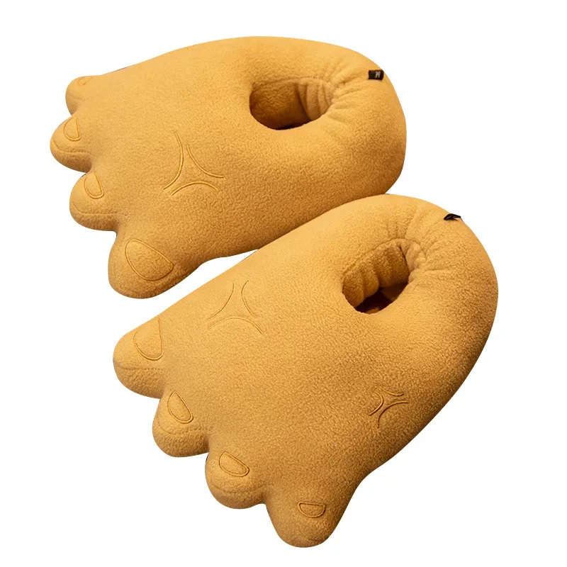 Новинка 2022 меховые теплые женские тапочки унисекс забавные дизайнерские