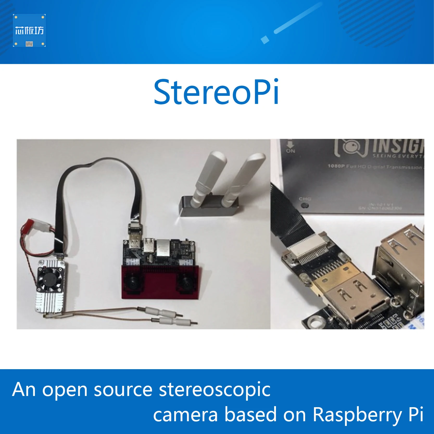 StereoPi модуль бинокулярного видения стереоскопическая камера с открытым исходным