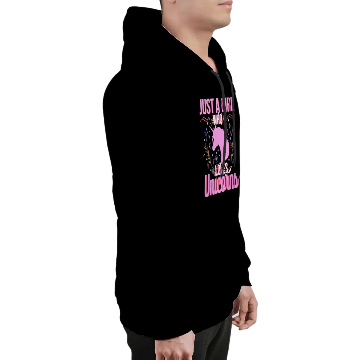 

Men's Hoodie just a girl who loves unicornsFashion Anime Tops Cool Hip-Hop Men Clothing 36915