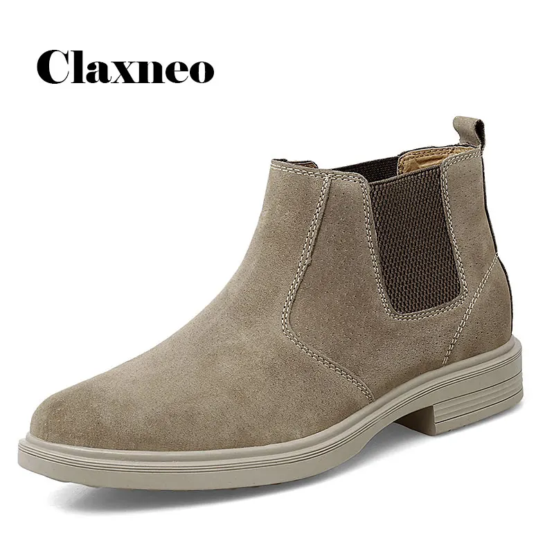 Мужские ботинки Челси Замшевая кожа Сезон осень 2020 года Мужская кожаная обувь