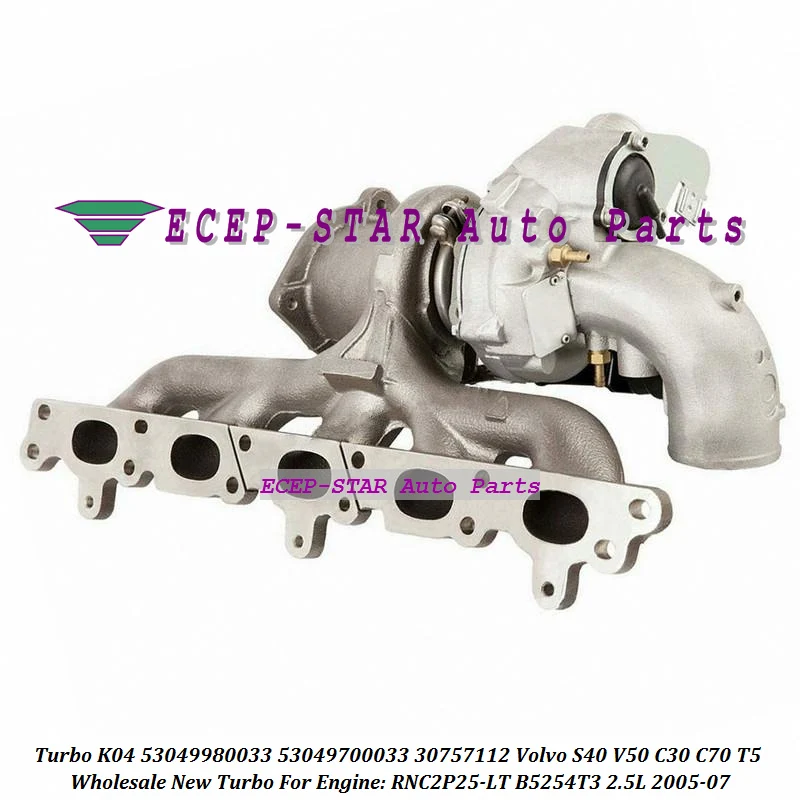 Turbo K04 53049980033 30650975 6G9N6K682AA 30650569 для Volvo C30 S40 V50 C70 T5 RNC2P25-LT B5254T3 2.5L 05-07