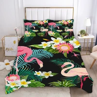flamingo tropical nature 3pcs bedding sets full king twin queen king size bed sheet duvet cover set pillowcase without comforter