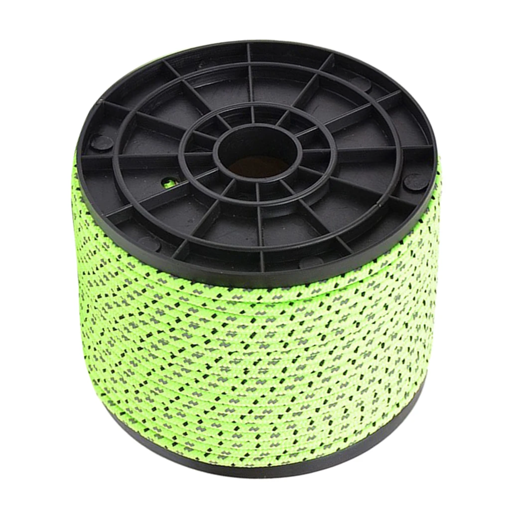 

50m Rope Reel Reflective Survival Paracord 164 Feet Parachute Cord Guy Rope for