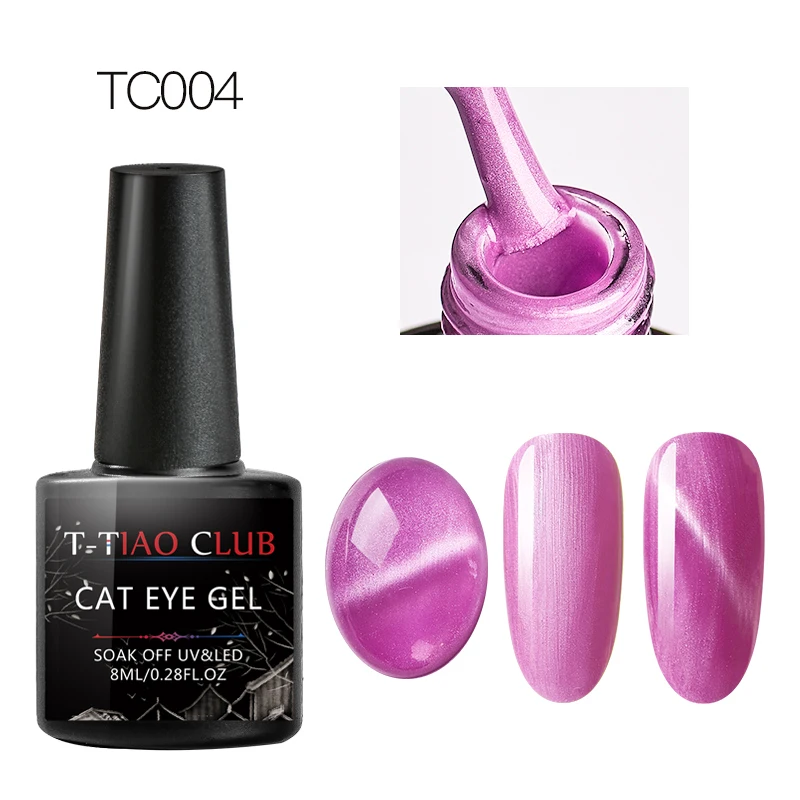 T-TIAO CLUB звездное небо Гель-лак для использования с магнитом лак 3D кошачий глаз замочить от блесток УФ гель для ногтей Гель-лак для маникюра 6 цветов - Цвет: AAS01529