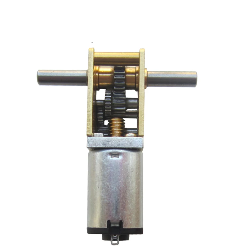 3~12V GA12-N20 Винтовой мотор постоянного тока с двумя валами и самоблокировкой для интеллектуального автомобиля / робота / модели DIY.