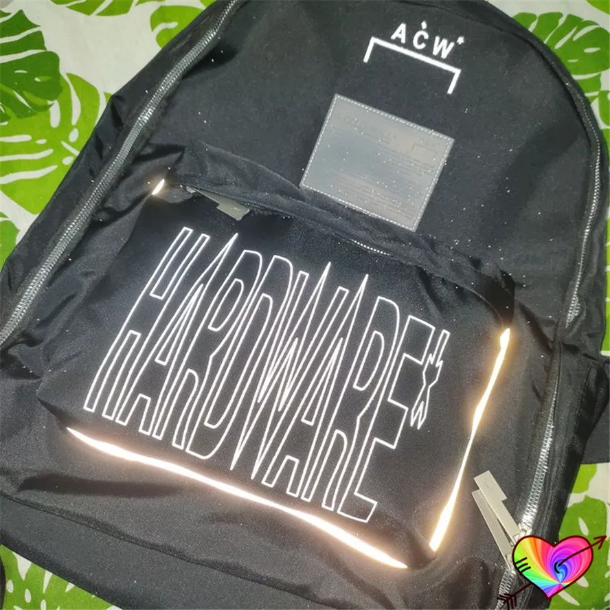 

Reflective Line A COLD WALL Backpacks 2021 Men Women 1:1 High Quality Glue Patch Logo A COLD WALL* Bag Letter Printed ACW Bag