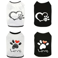 shirt cat dog clothes paw print beloved design cotton dog t shirt pet puppy summer clothing clothes dog coat vest small pet