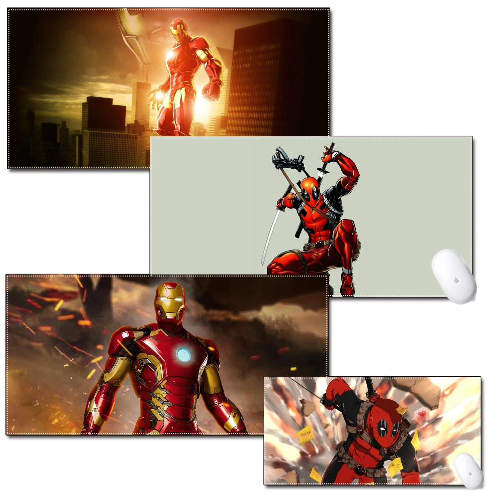 

Large Gaming Pad Cartoon 40x80cm 30x60cm Waterproof Multi-size Natural Rubber Desk Mat High Quality Deadpool