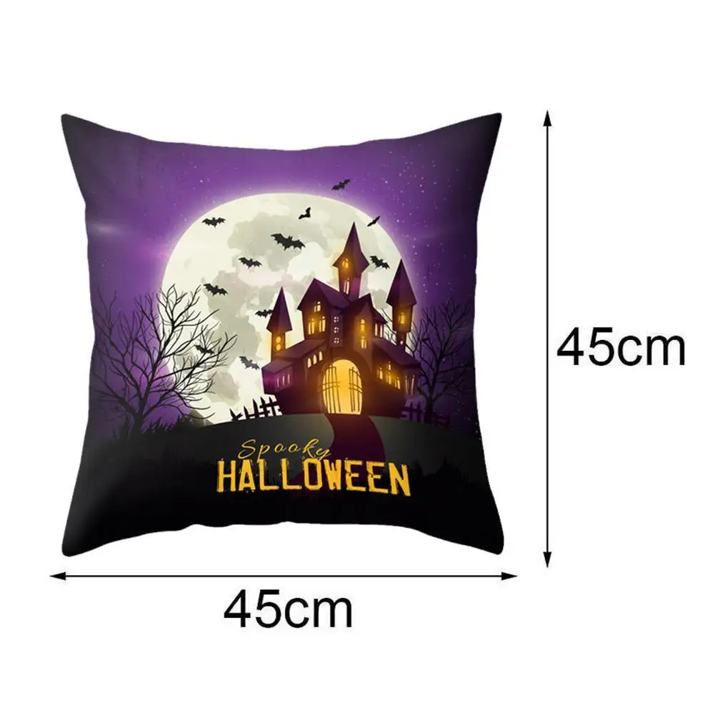 

Halloween Peach Skin Pillowcase Pumpkin Pillowcase Sofa Cushion Cover Decoration Pillowcase Car Seat Pillowcase