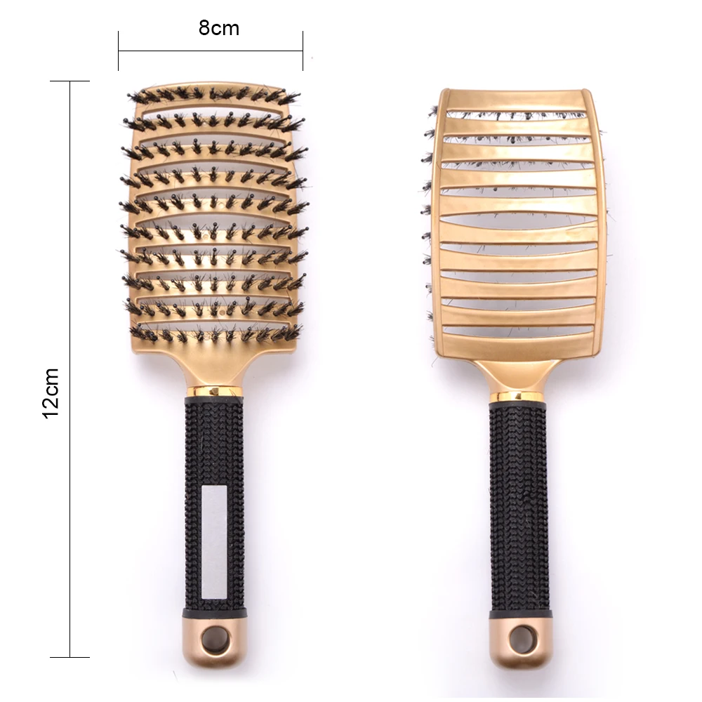 

2021 Girls Hair Scalp Massage Comb Hairbrush Bristle Women Wet Curly Detangle Hair Brush for Hairdressing Styling Tools