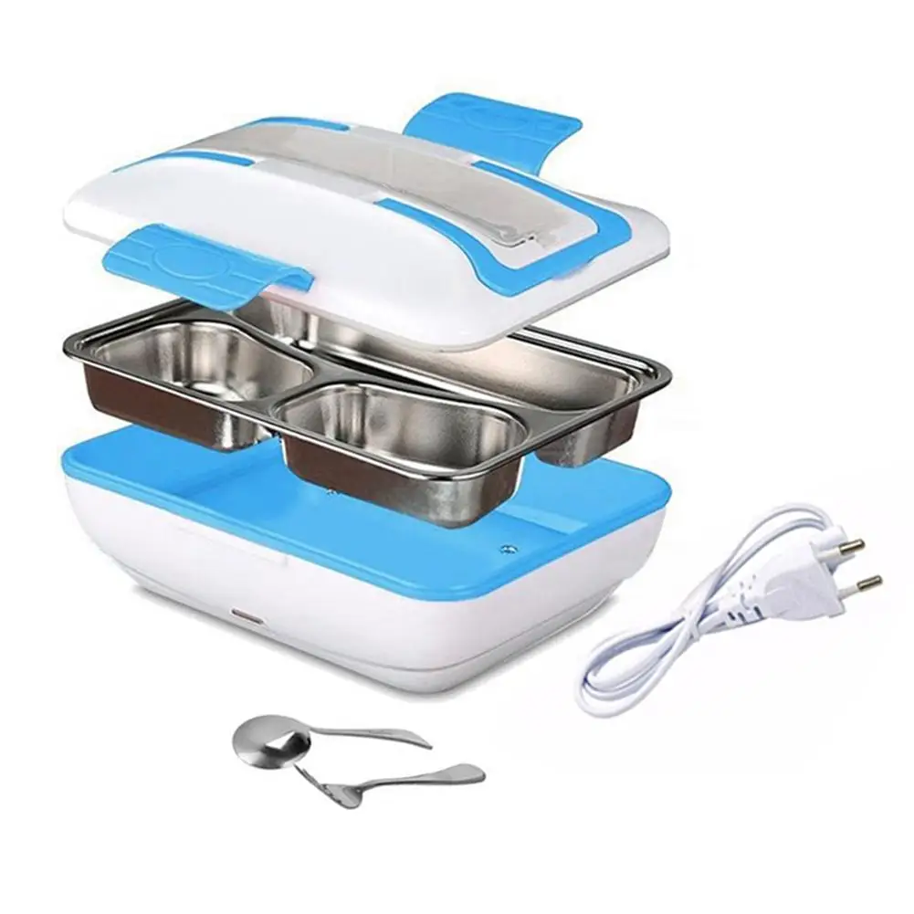 

US Plug Electric Heated Food Warmer Heater Stainless Steel Inner Pot Lunch Box