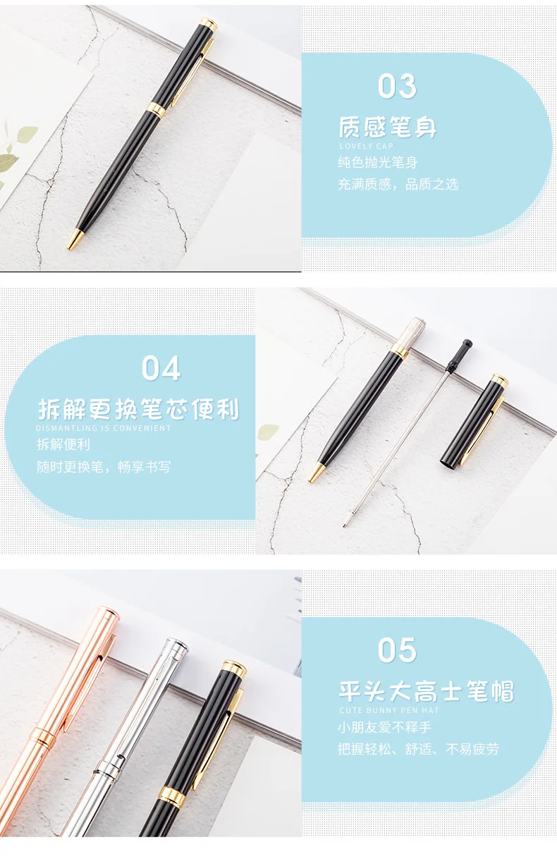 Канцелярия Canetas Criativa Back To School ручка Dugopis прямые продажи металлический поворотный шар Горячая Распродажа ручек Канцтовары школьная Ручка ручки для школы YZB040G