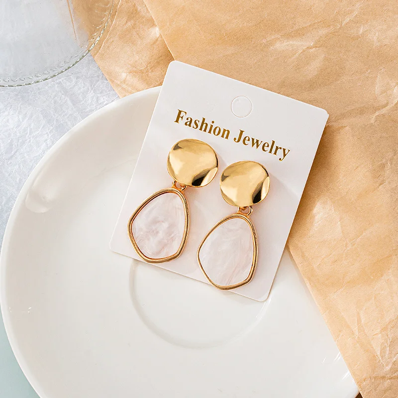 Серьги-гвоздики Женские Геометрические в Корейском стиле 2021 ювелирные изделия