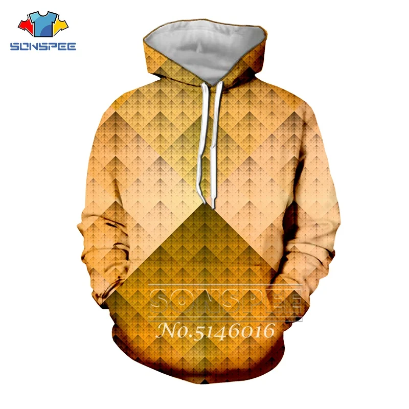 SONSPE/футболка с 3D принтом в виде абстрактной пирамиды Повседневный жилет унисекс