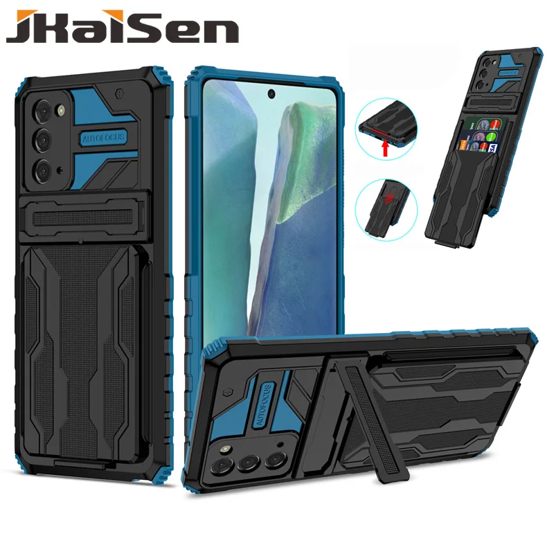

JKaiSen Shockproof Phone Case For Samsung Galaxy Note 20 5G Luxury Bracket Card Slot Protective Cover For Samsung Note 20Ultra