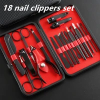 g20 18 piece manicure profeesional tool pedicure sets steel nail clipper trimming scissor cuticle polished file kit