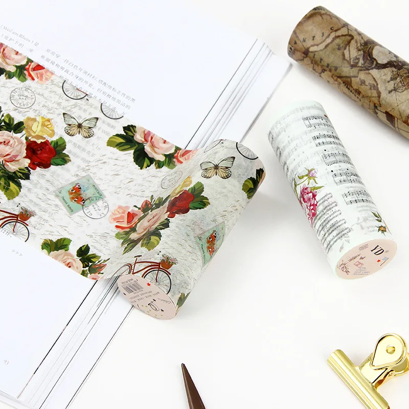 Декоративная Васи-лента в стиле ретро для скрапбукинга 10 см * 5 м материал