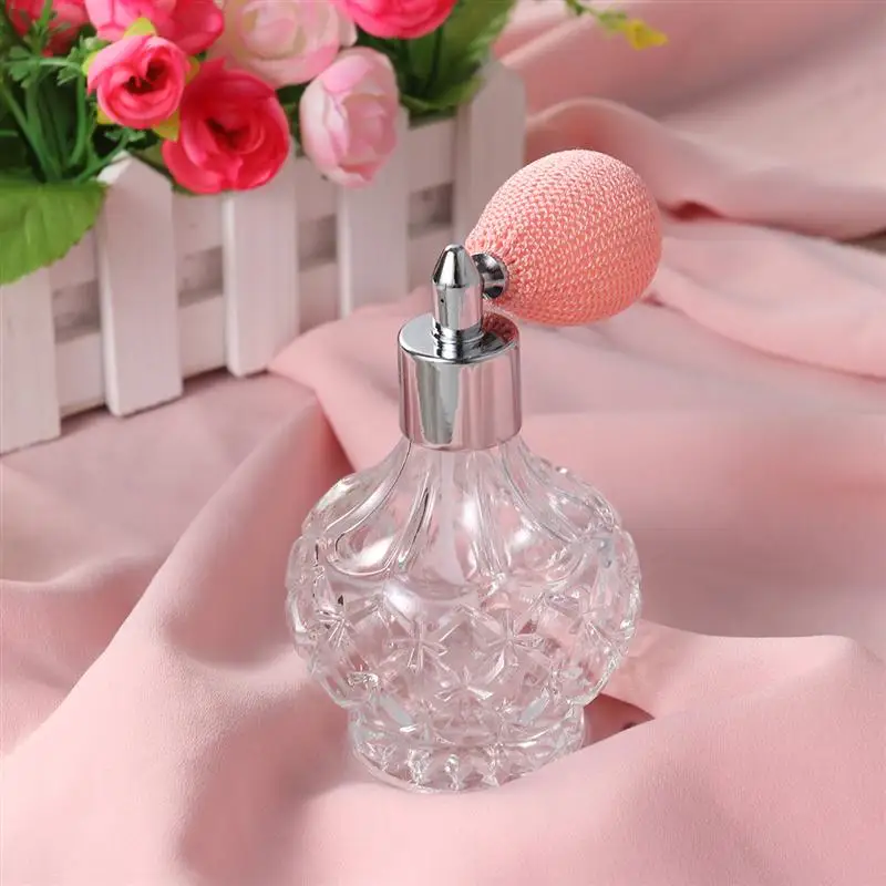 Винтажный стеклянный пустой флакон для духов 100 мл компактный распылитель