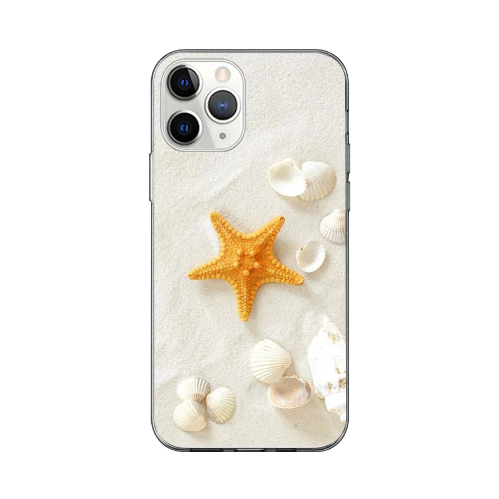 

Starfish Beach Case For iPhone 12 11 Pro Max Back for iPhone 12 X XR XS MAX 7 8 6 S Plus 5 SE 2020 Soft Silicon TPU Phone Fundas