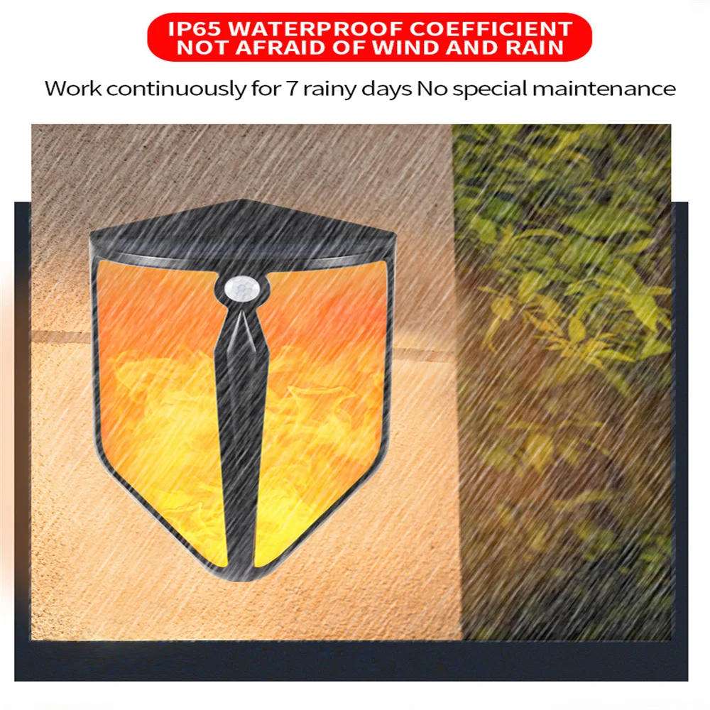 Двойной светодиодный фонарь двойной режим Солнечный настенный светильник белый