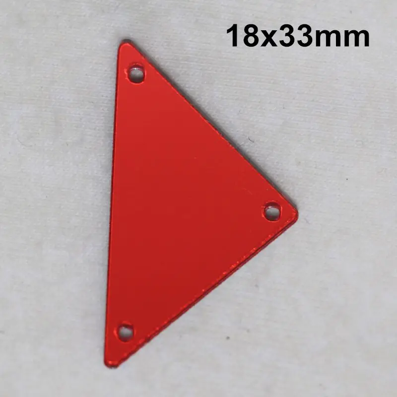Светлый Сиам acryl ic зеркало пришить Стразы DIY Flatback зеркало акрил пришивные стразы с отверстиями для шитья - Цвет: A21-18x33