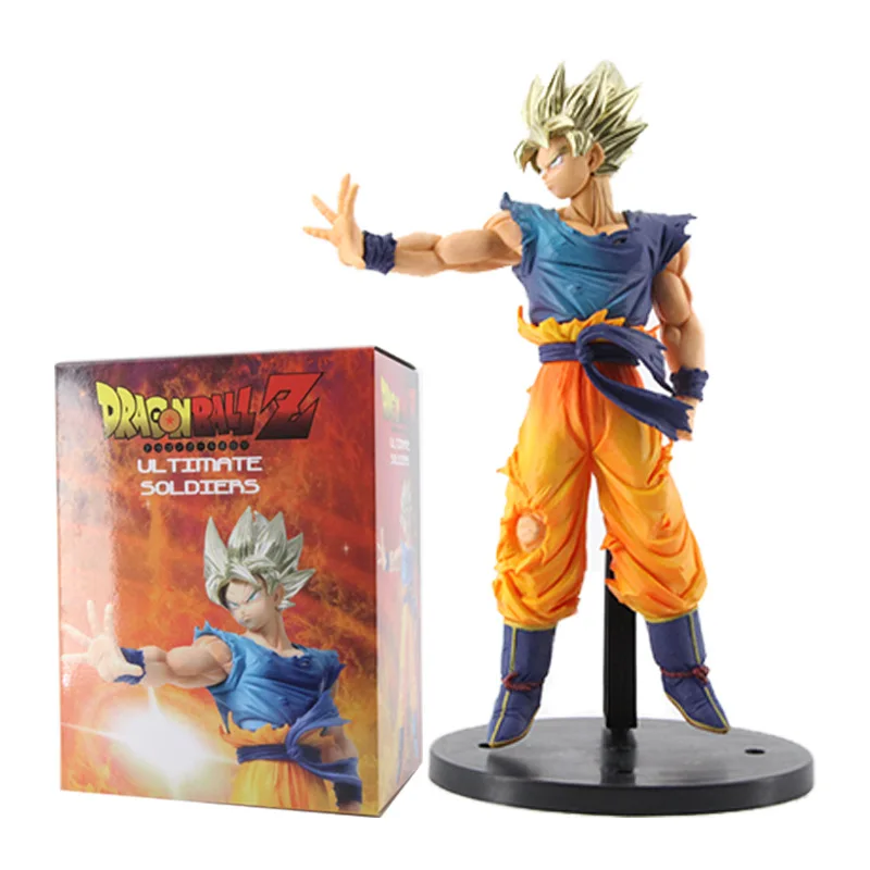 

26CM NEW Dragon ball Shock wave Super Saiyan3 Son Goku Saiyan Figure Garage Kit TOYS Gift
