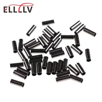 100pcs black single barrel copper sleeves fishing line fix crimps mono and wire leader saltwater fishing rigging accessories