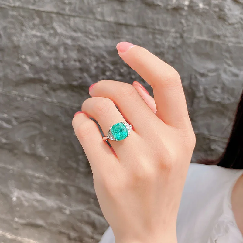 Кольцо женское круглое с турмалином модное классическое Ювелирное Украшение в