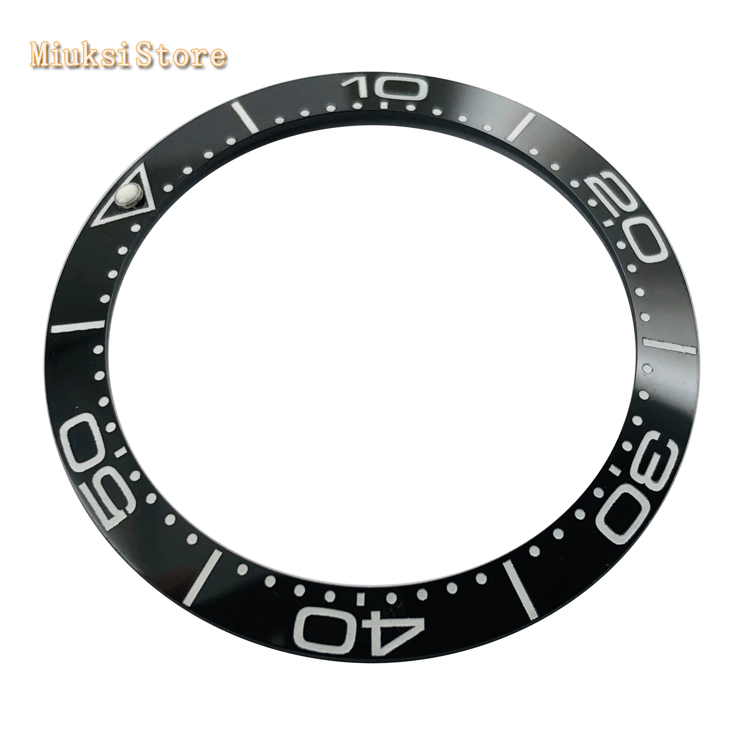 Аксессуары для часов 38 мм черный керамический Безель подходит мужских parnis 40 |