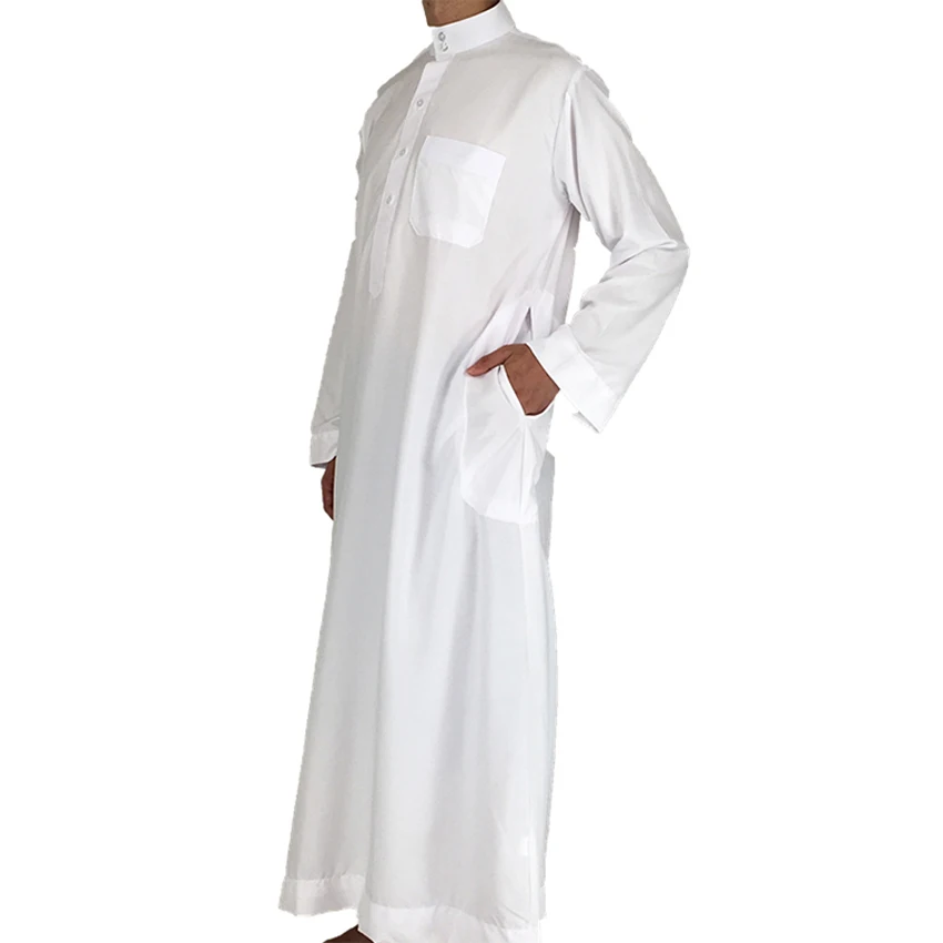 Белый исламский арабский дизайн мужская одежда Jubba Thobe Daffah мужские мусульманские