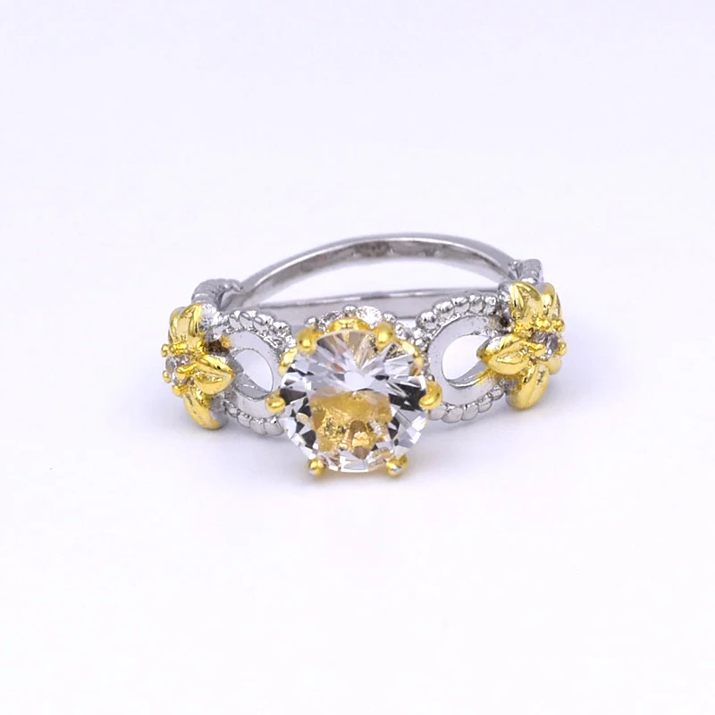 Желтый драгоценный камень роза Подсолнух полый дизайн женское очаровательное