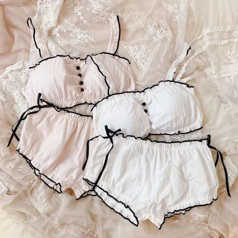 Комплект женского нижнего белья из хлопка трусов и трусов|Комплекты белья| |