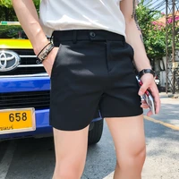 2021 summer slim fit fashion solid straight shorts men clothing simple match casual business suit short homme streetwear s 3xl